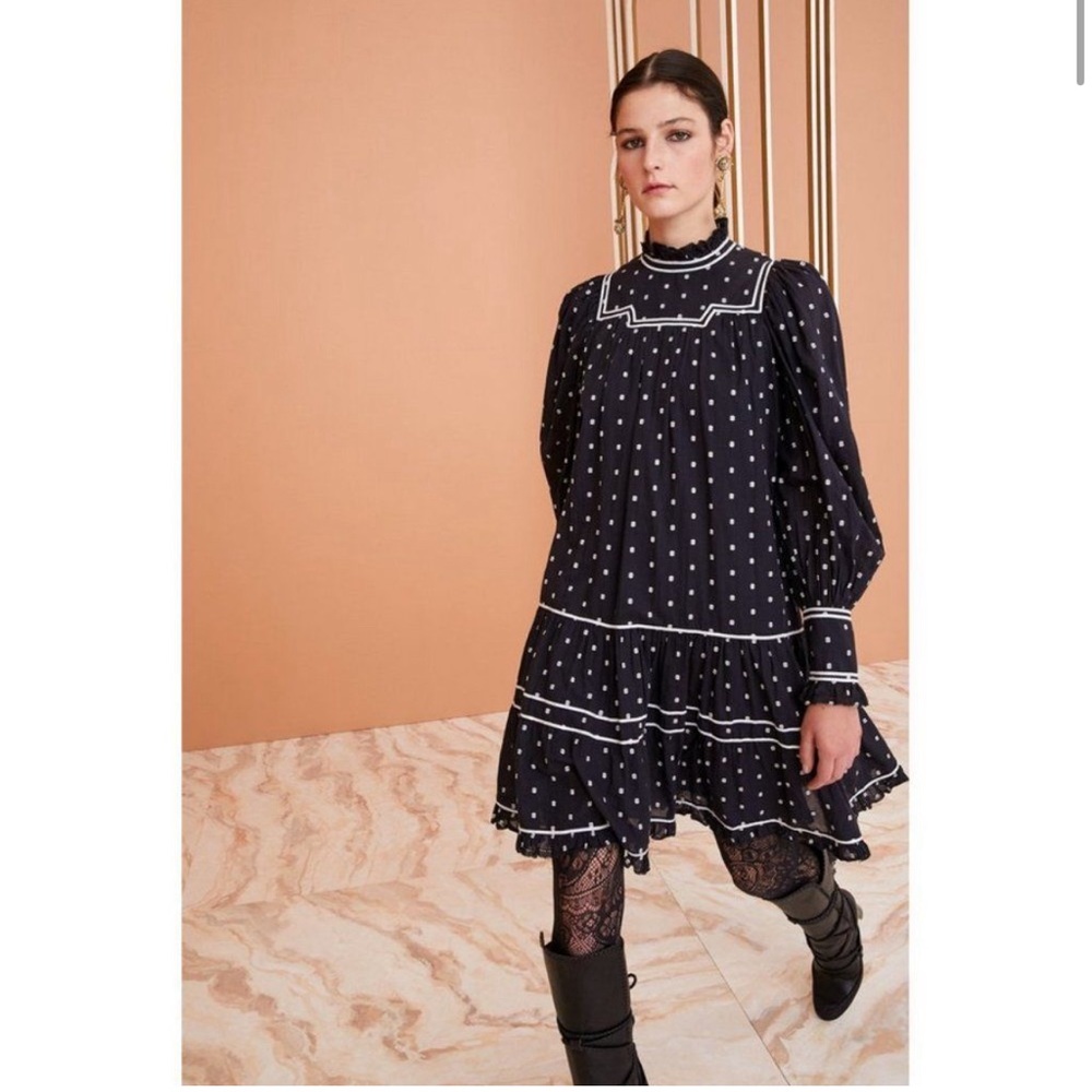 Ulla Johnson Womens Black Cotton Eclipse Polka Dot